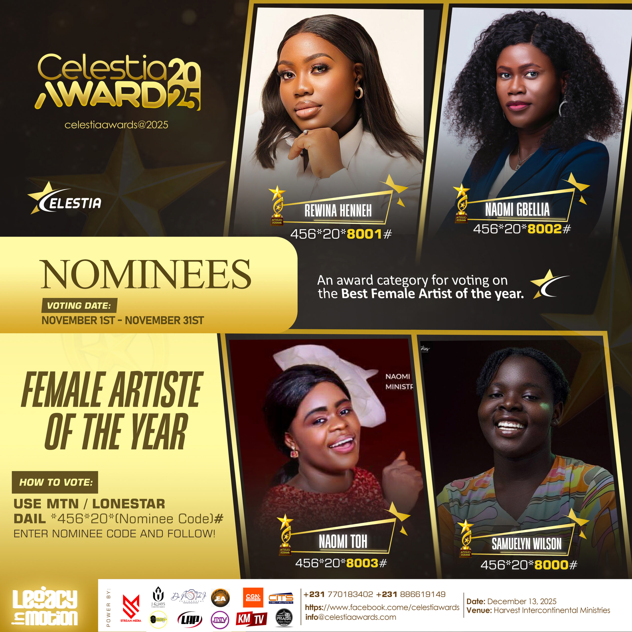 Celestia Awards 2025 Nominees